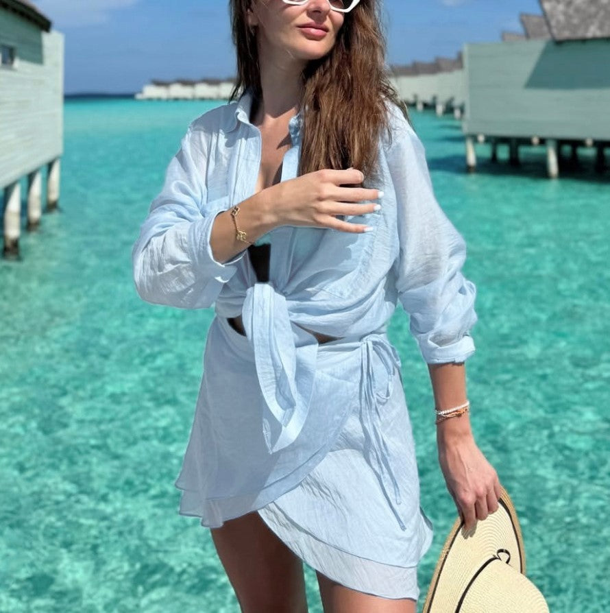 Beach Sun Protection Shirt Beach Vacation Suit